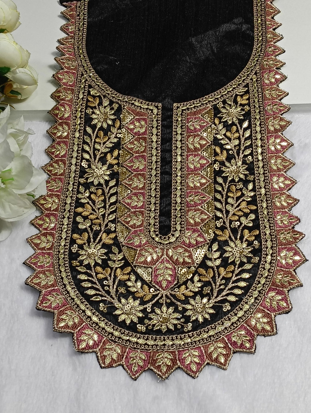 Embroidered Neck Patch Design NE1315 - Artiza Lace