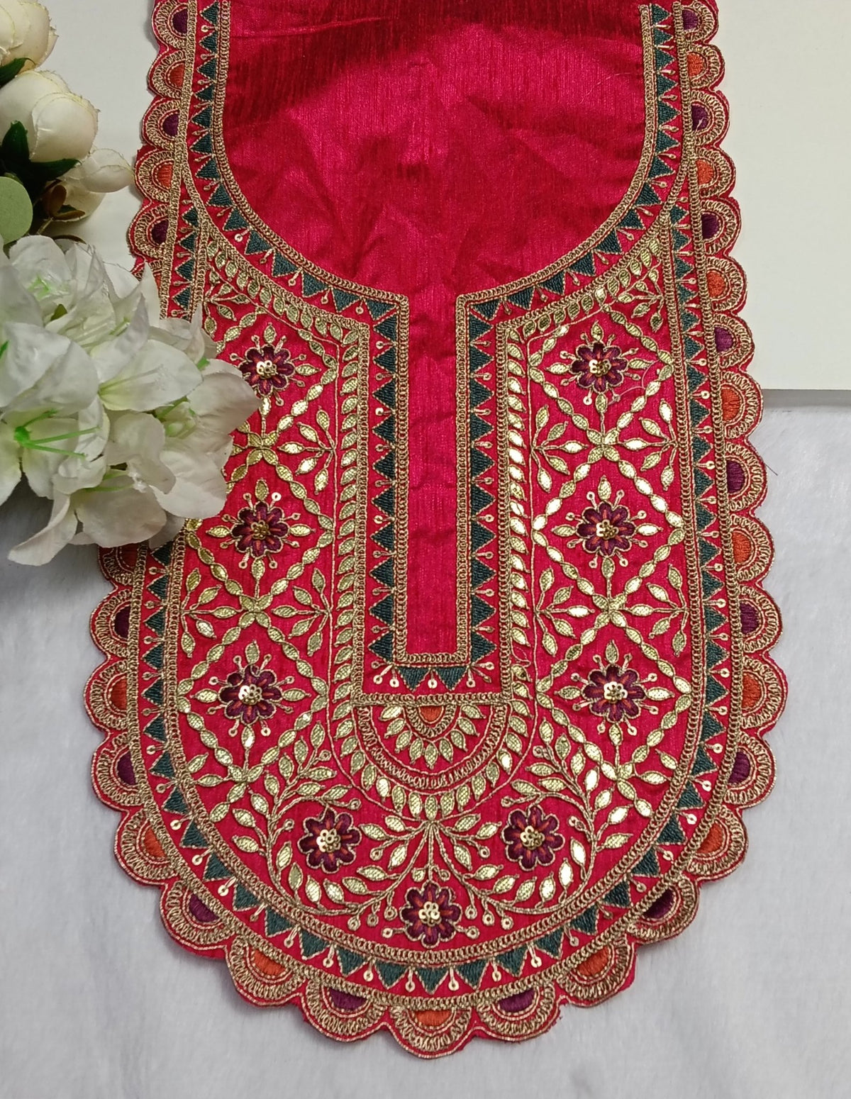 Embroidered Neck Patch Design NE1317 - Artiza Lace