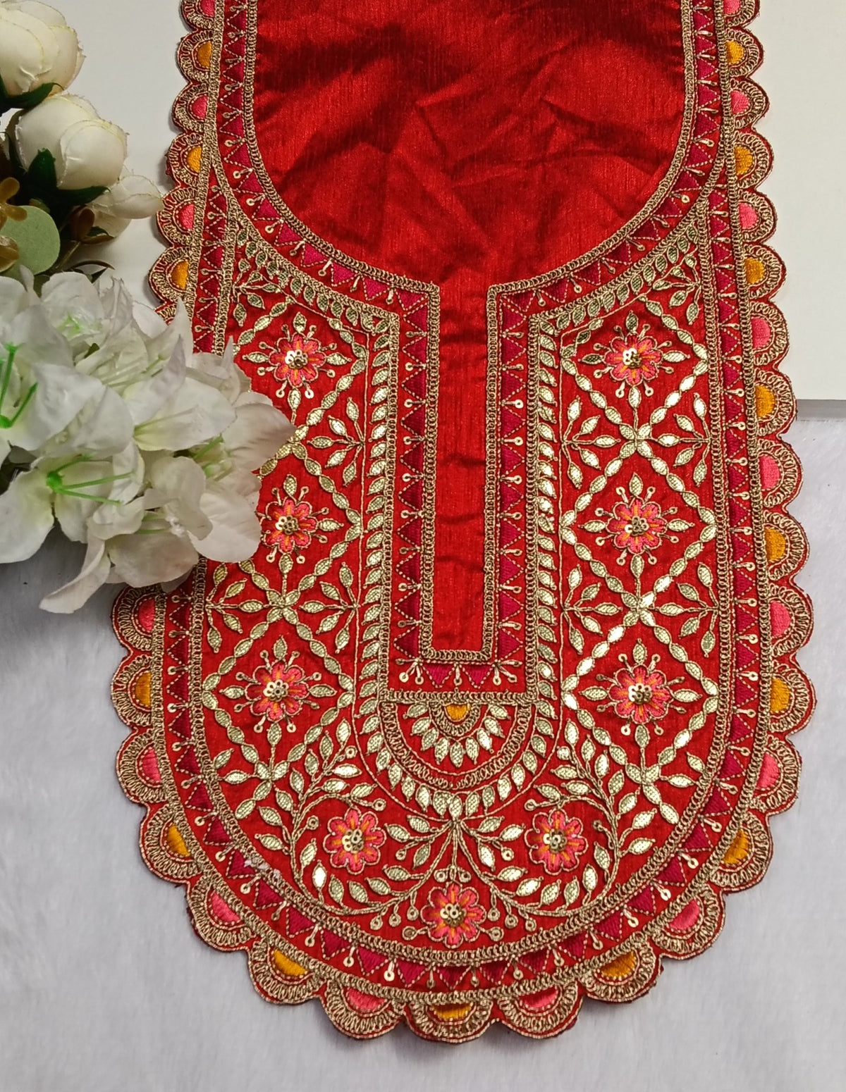 Embroidered Neck Patch Design NE1317 - Artiza Lace