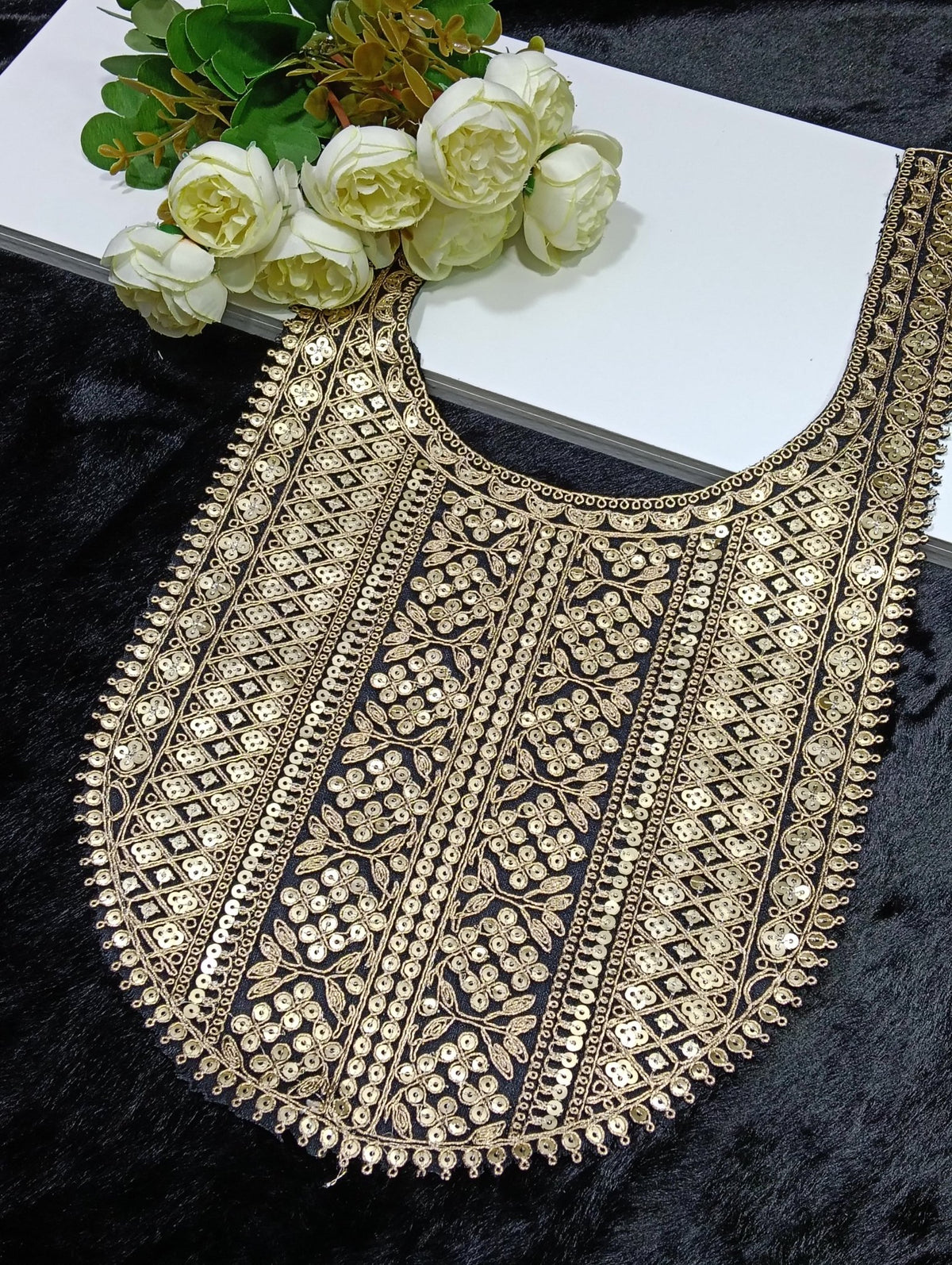 Embroidered Neck Patch Design NE132 - Artiza Lace