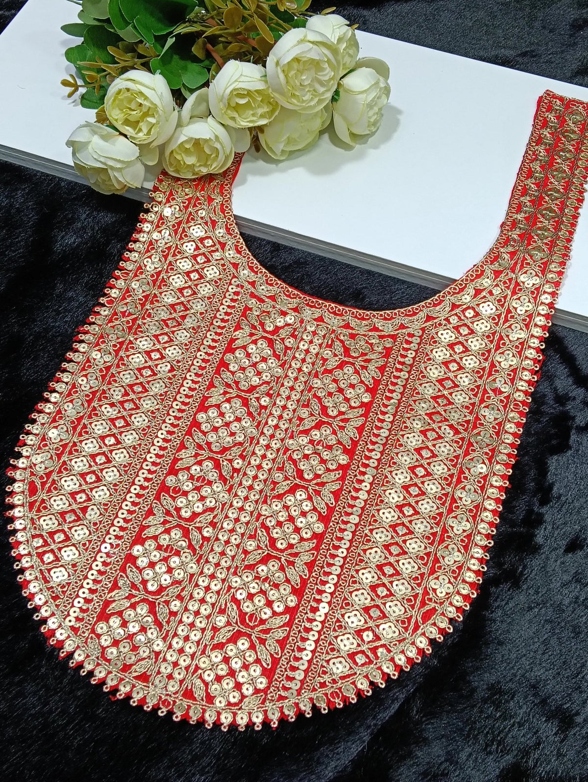 Embroidered Neck Patch Design NE132 - Artiza Lace