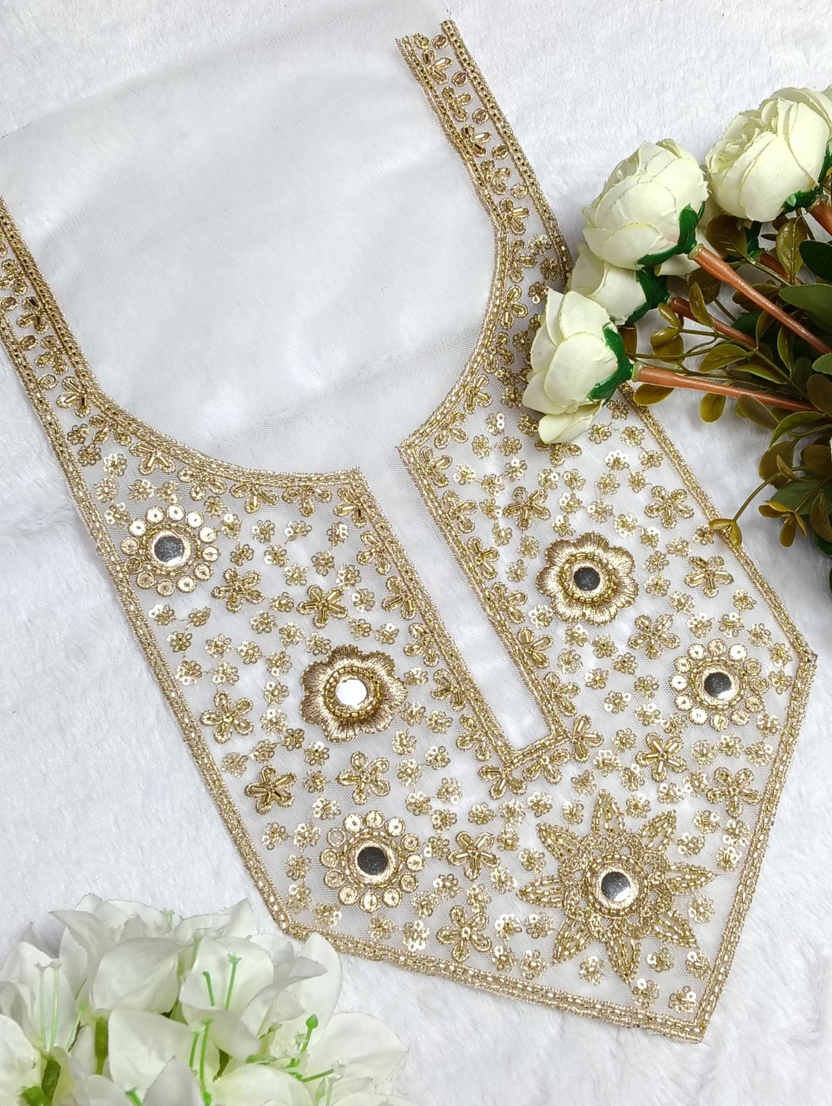 Embroidered Neck Patch Design NE1337 - Artiza Lace
