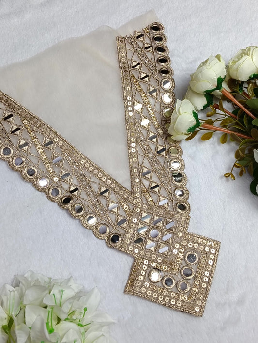 Embroidered Neck Patch Design NE1338 - Artiza Lace
