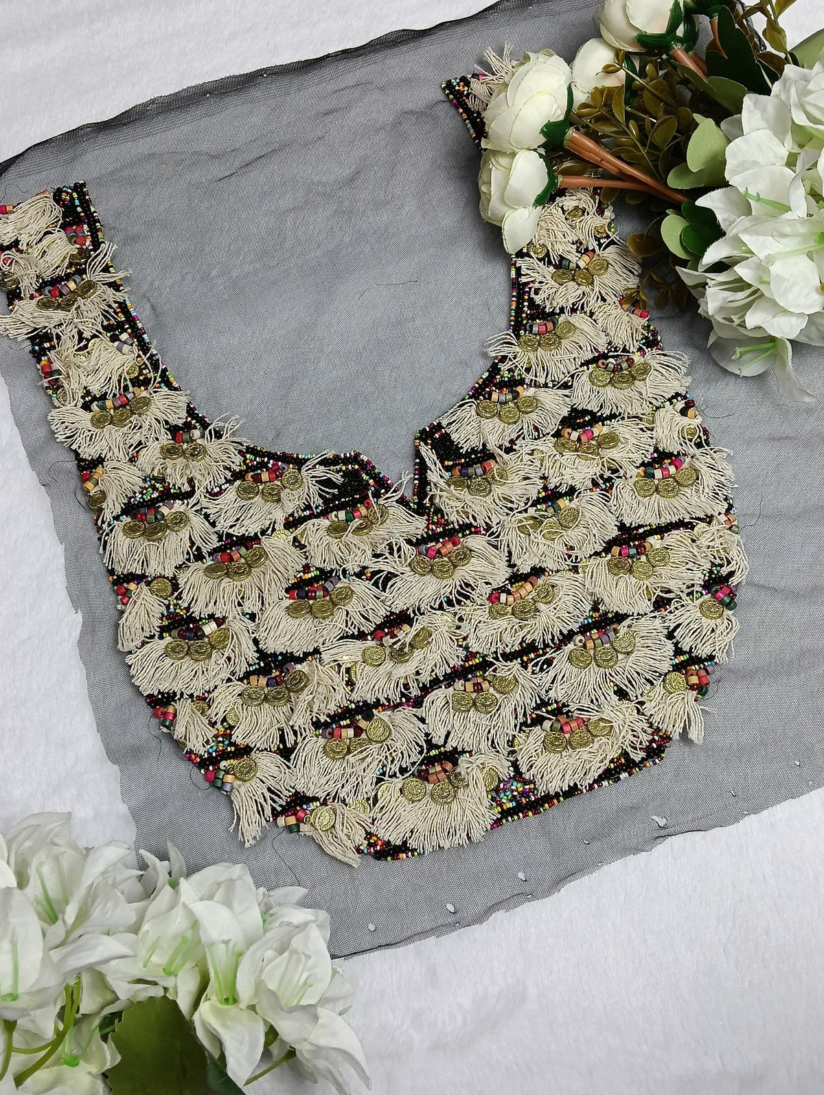 Embroidered Neck Patch Design NE1356 - Artiza Lace