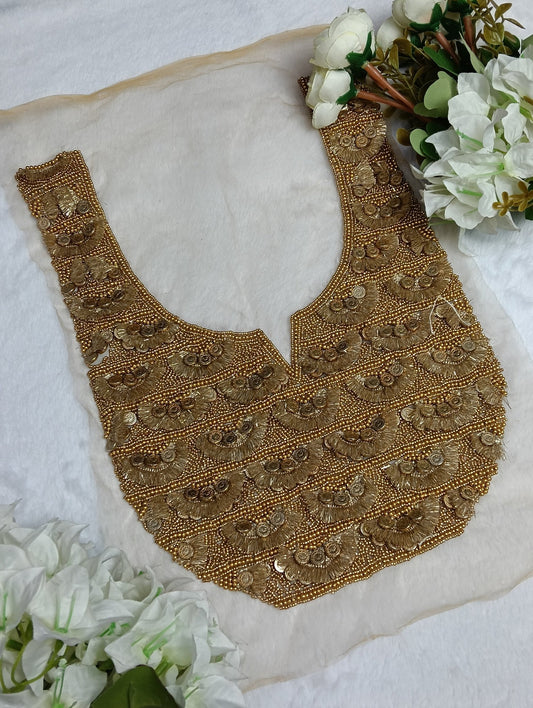 Embroidered Neck Patch Design NE1356 - Artiza Lace