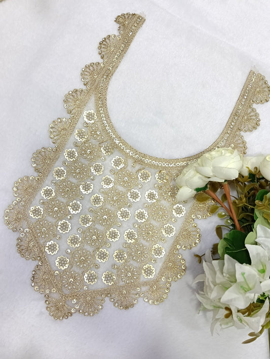 Embroidered Neck Patch Design NE1366 - Artiza Lace