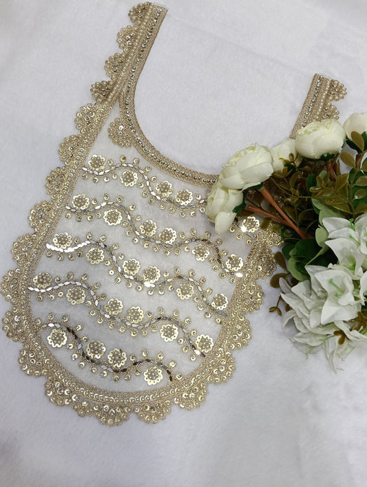Embroidered Neck Patch Design NE1367 - Artiza Lace
