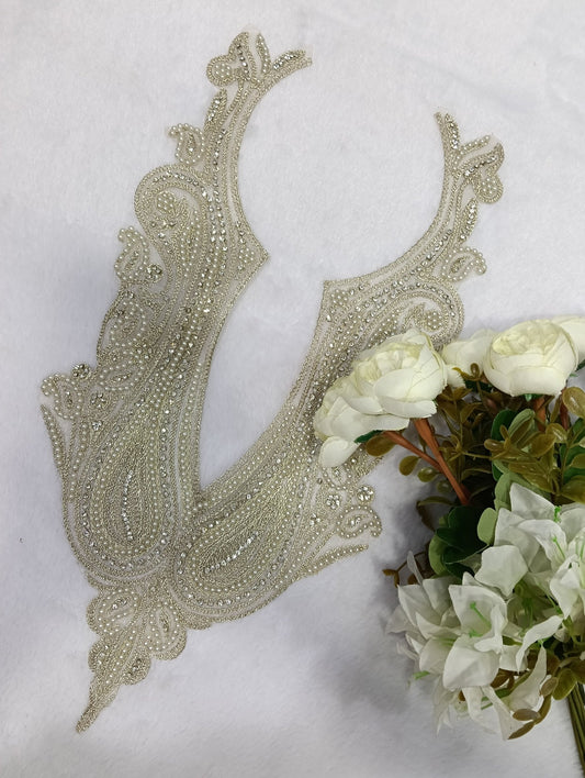 Embroidered Neck Patch Design NE1369 - Artiza Lace
