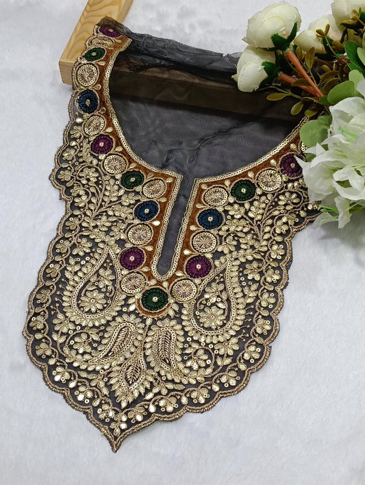 Embroidered Neck Patch Design NE1381 - Artiza Lace