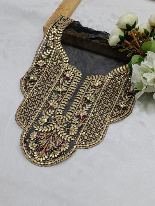 Embroidered Neck Patch Design NE1382 - Artiza Lace