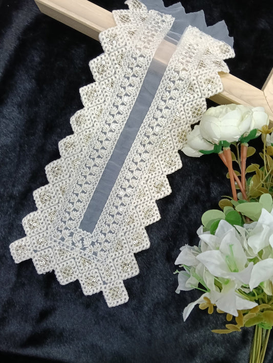 Embroidered Neck Patch Design NE174 - Artiza Lace