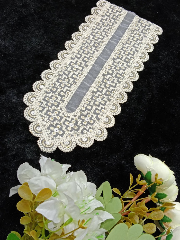 Embroidered Neck Patch Design NE188 - Artiza Lace