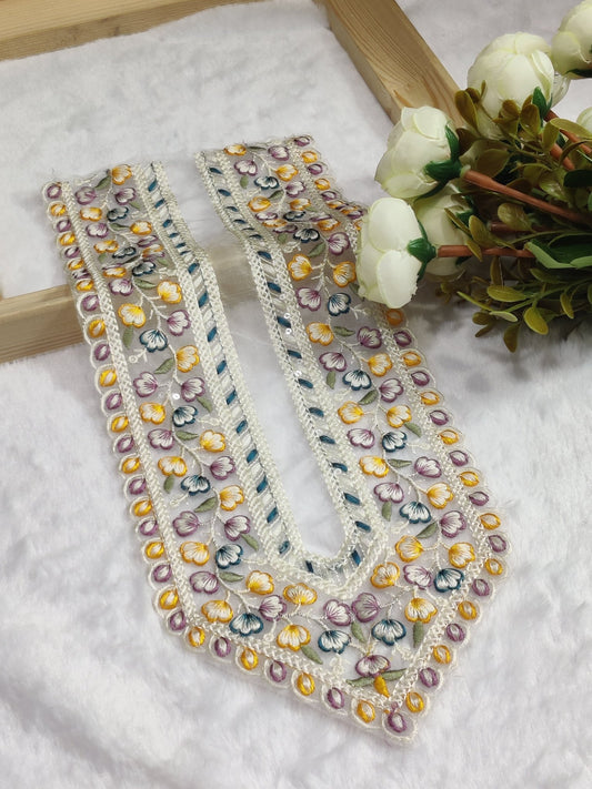 Embroidered Neck Patch Design NE193 - Artiza Lace