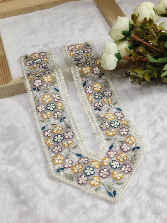 Embroidered Neck Patch Design NE194 - Artiza Lace
