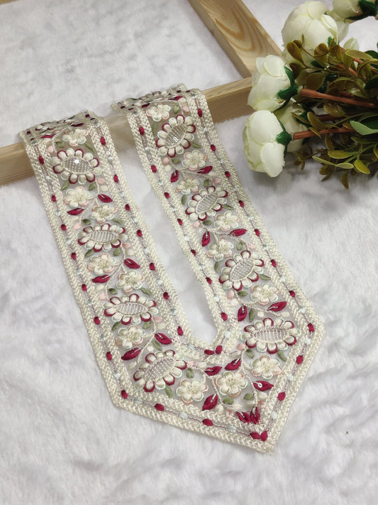 Embroidered Neck Patch Design NE195 - Artiza Lace