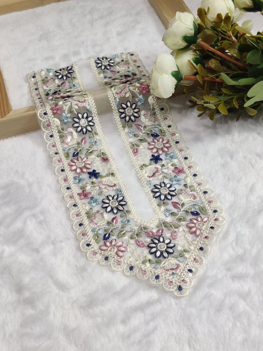 Embroidered Neck Patch Design NE196 - Artiza Lace