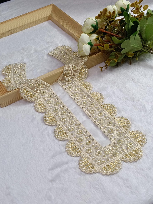 Embroidered Neck Patch Design NE202 - Artiza Lace