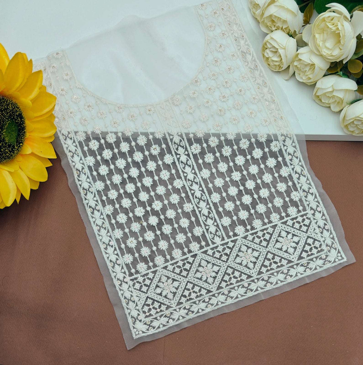 Embroidered Neck Patch Design NE264 - Artiza Lace