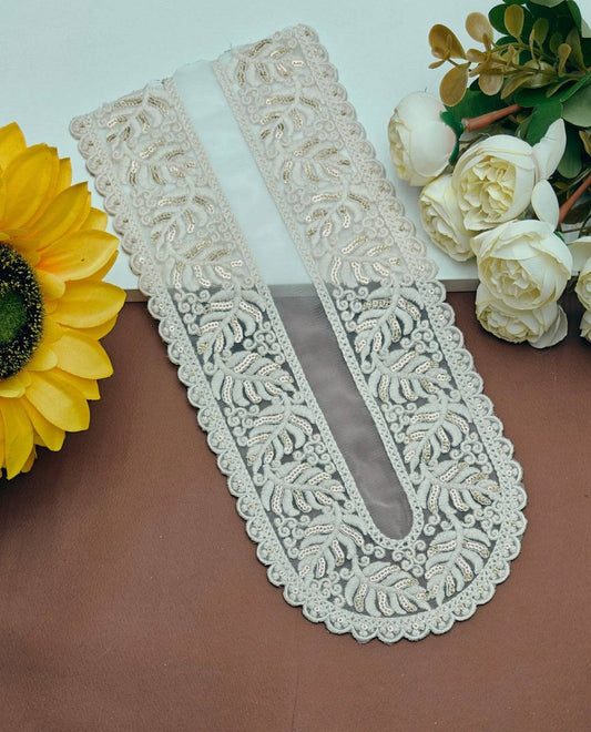 Embroidered Neck Patch Design NE285 - Artiza Lace
