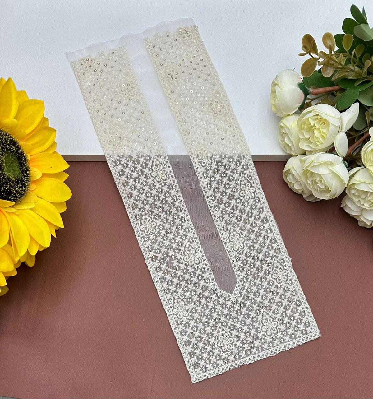Embroidered Neck Patch Design NE287 - Artiza Lace