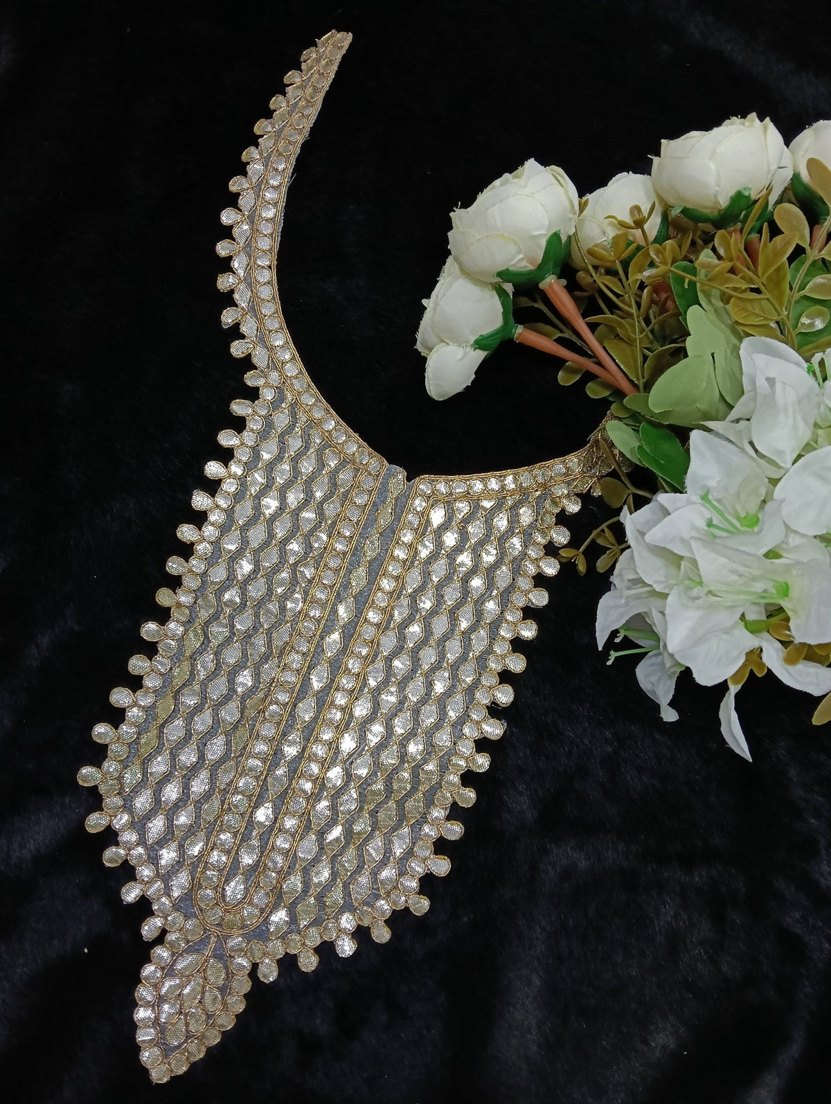 Embroidered Neck Patch Design NE3 - Artiza Lace
