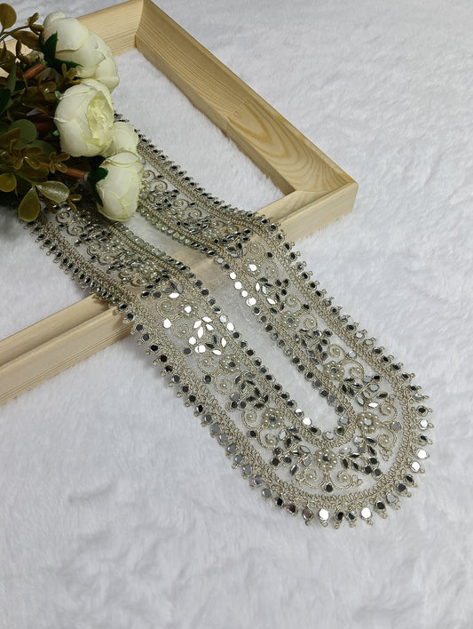 Embroidered Neck Patch Design NE344 - Artiza Lace