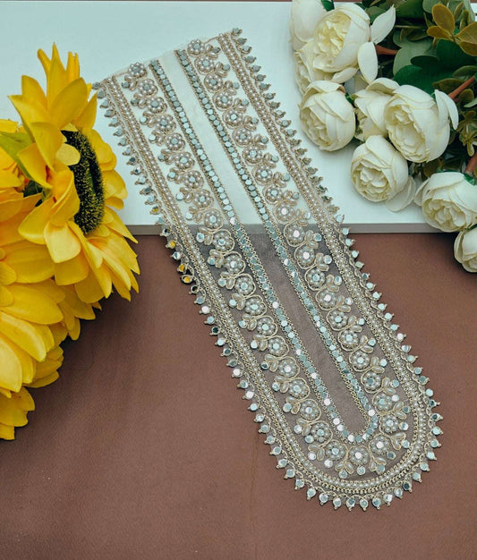 Embroidered Neck Patch Design NE345 - Artiza Lace