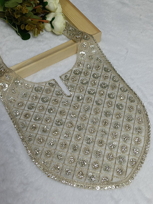 Embroidered Neck Patch Design NE368 - Artiza Lace