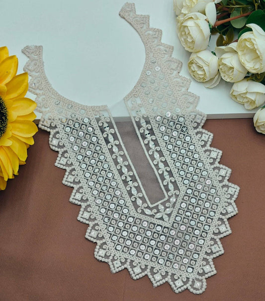 Embroidered Neck Patch Design NE403 - Artiza Lace