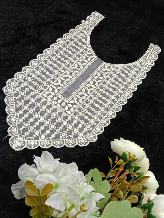 Embroidered Neck Patch Design NE404 - Artiza Lace