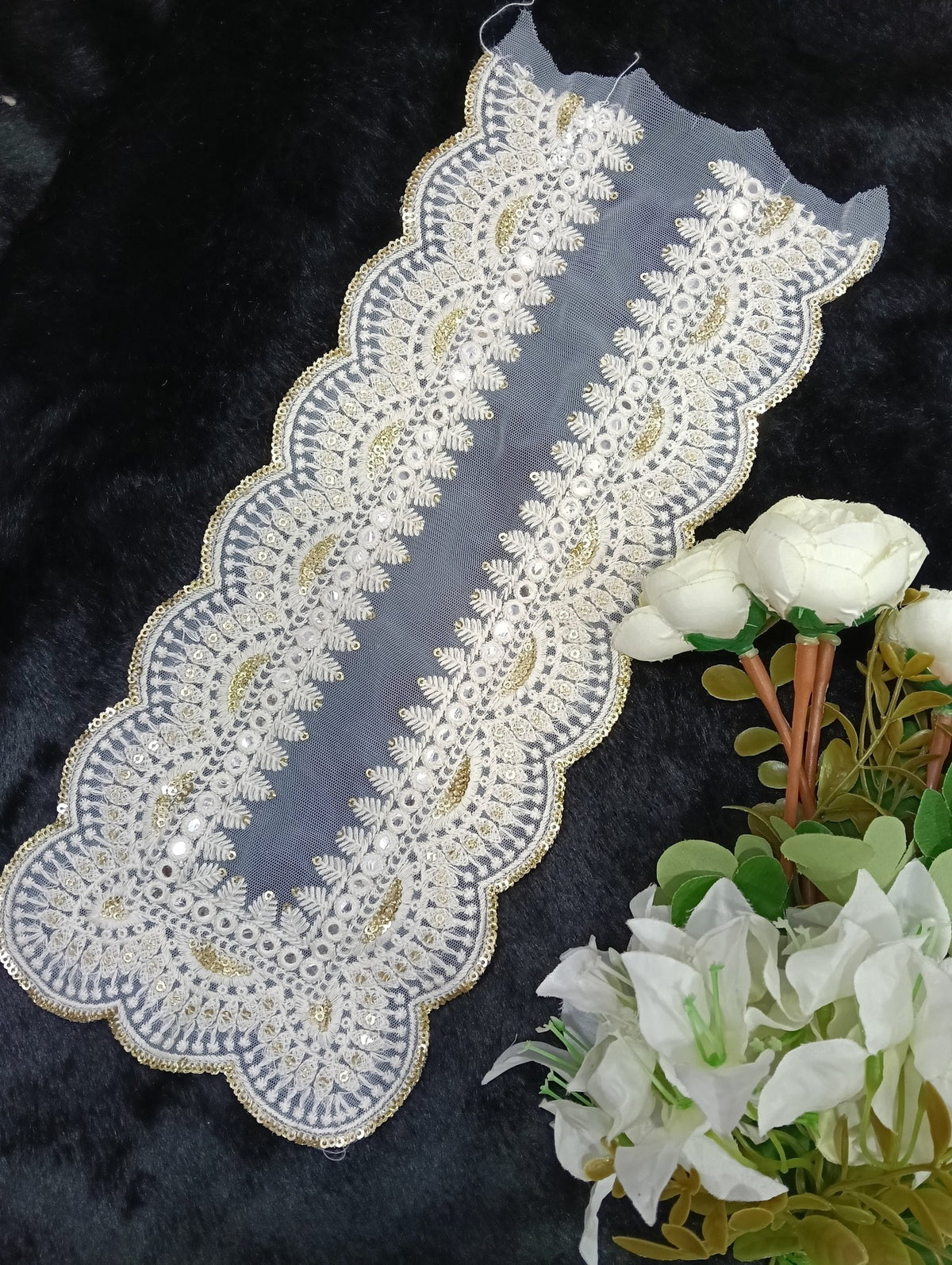 Embroidered Neck Patch Design NE427 - Artiza Lace