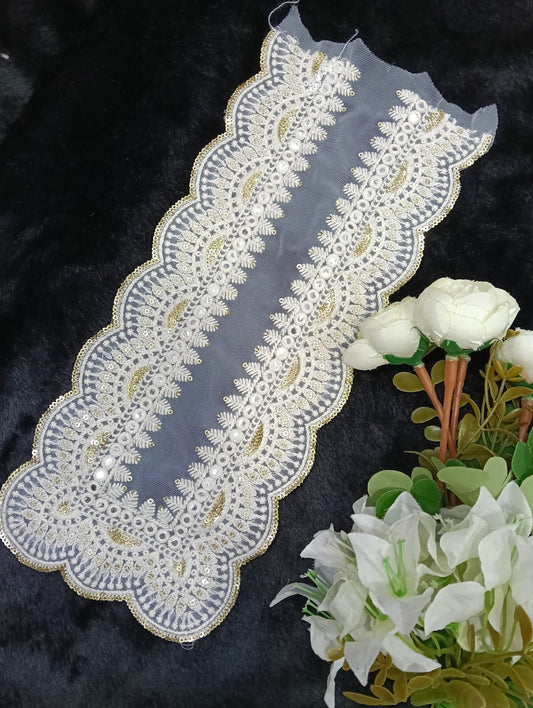 Embroidered Neck Patch Design NE427 - Artiza Lace