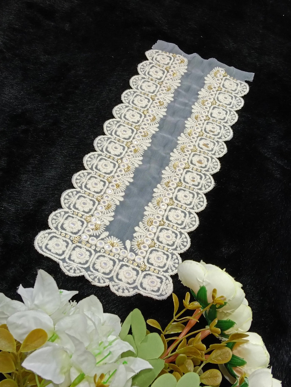 Embroidered Neck Patch Design NE431 - Artiza Lace