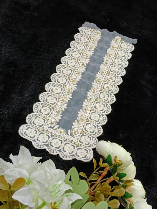 Embroidered Neck Patch Design NE431 - Artiza Lace