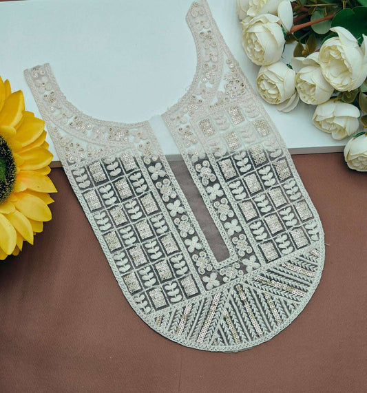 Embroidered Neck Patch Design NE472 - Artiza Lace