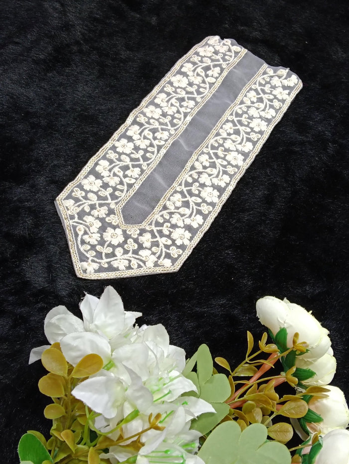 Embroidered Neck Patch Design NE487 - Artiza Lace
