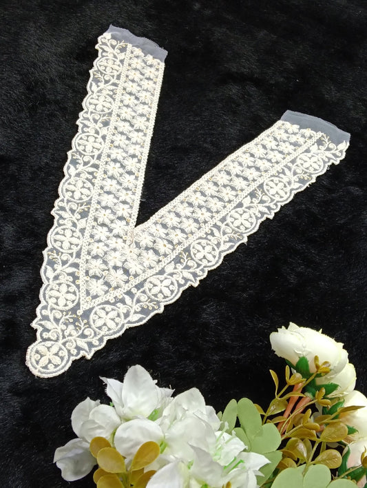 Embroidered Neck Patch Design NE504 - Artiza Lace