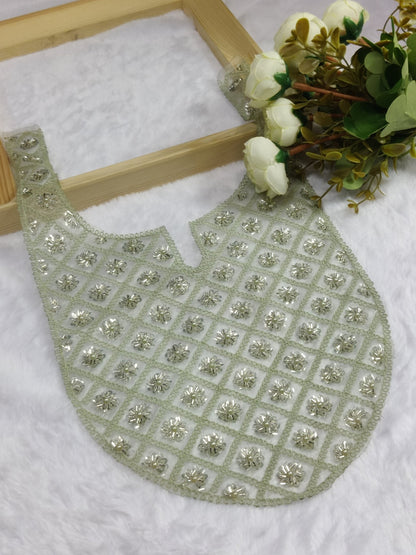 Embroidered Neck Patch Design NE545 - Artiza Lace