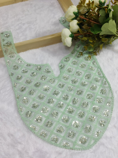Embroidered Neck Patch Design NE545 - Artiza Lace