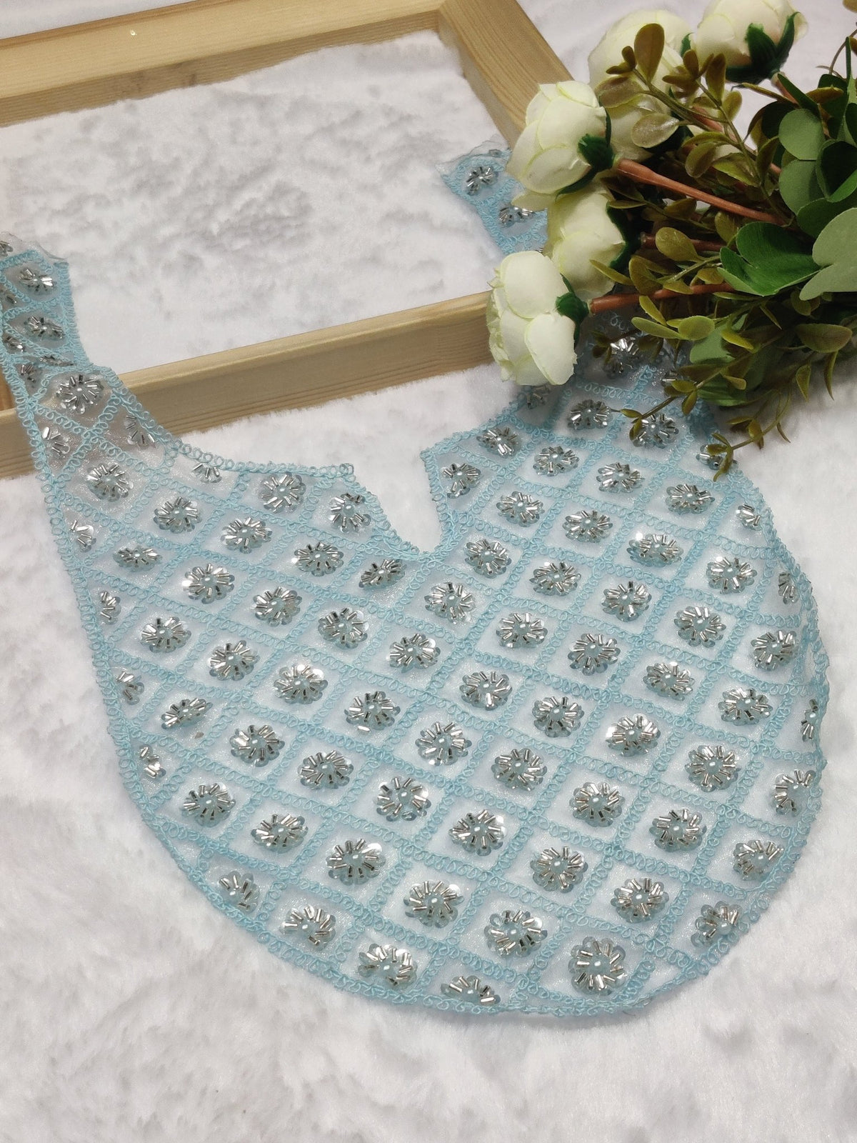 Embroidered Neck Patch Design NE545 - Artiza Lace