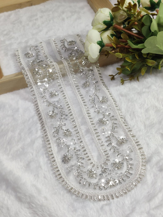 Embroidered Neck Patch Design NE563 - Artiza Lace