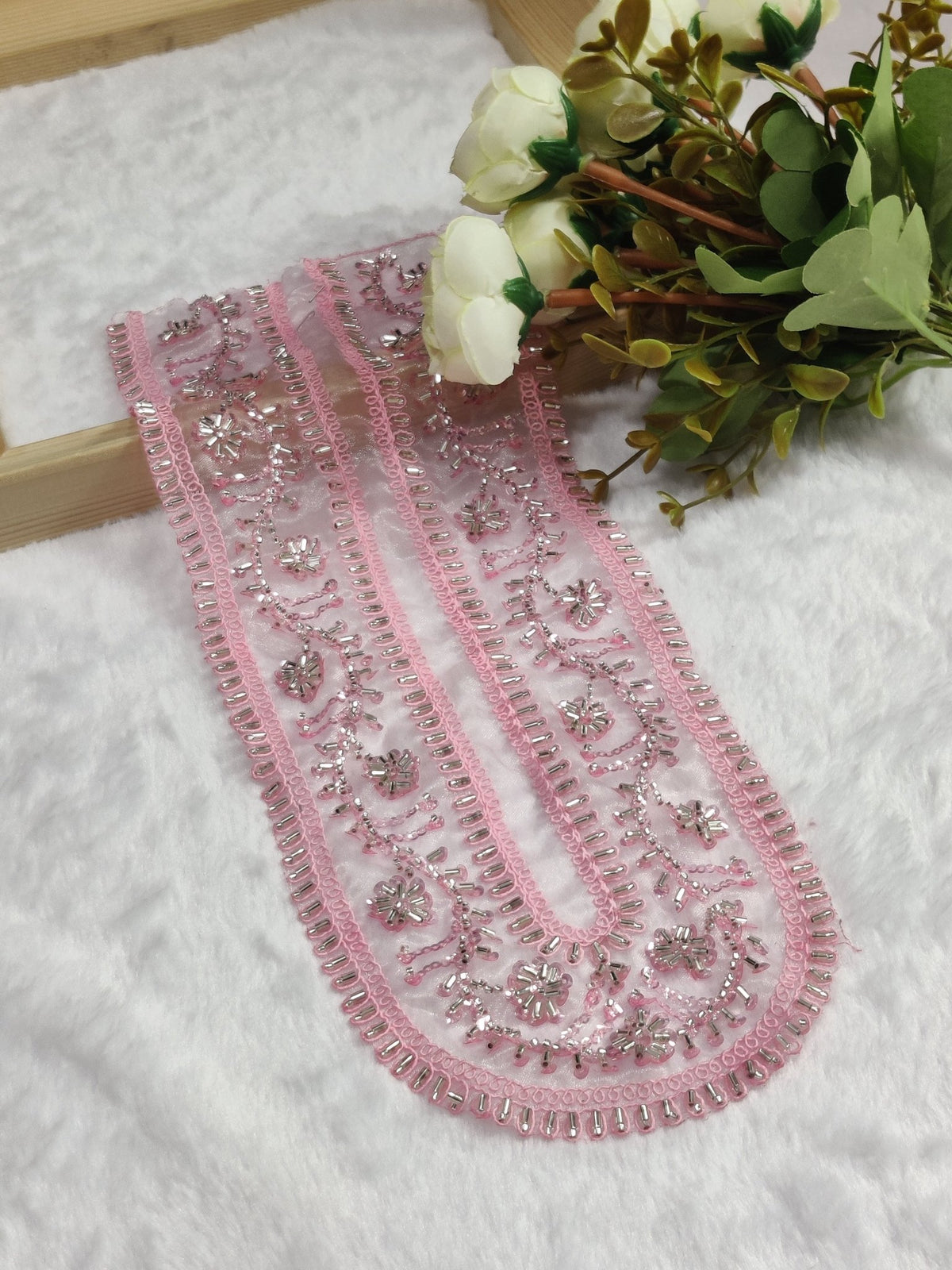 Embroidered Neck Patch Design NE563 - Artiza Lace