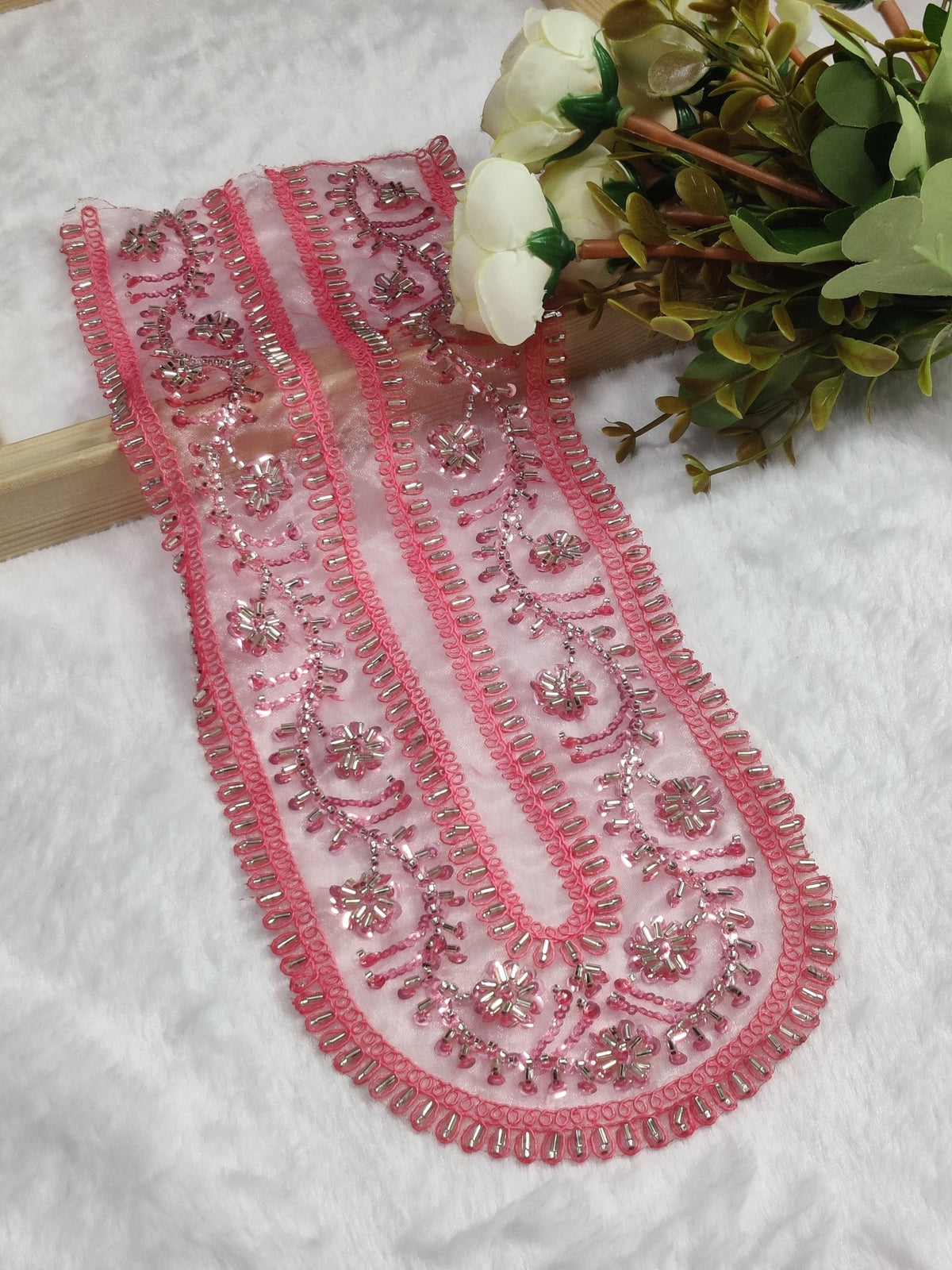 Embroidered Neck Patch Design NE563 - Artiza Lace