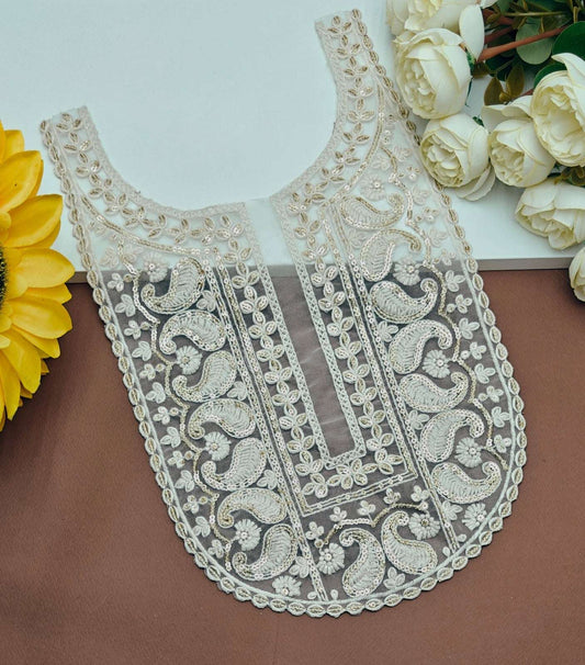 Embroidered Neck Patch Design NE574 - Artiza Lace