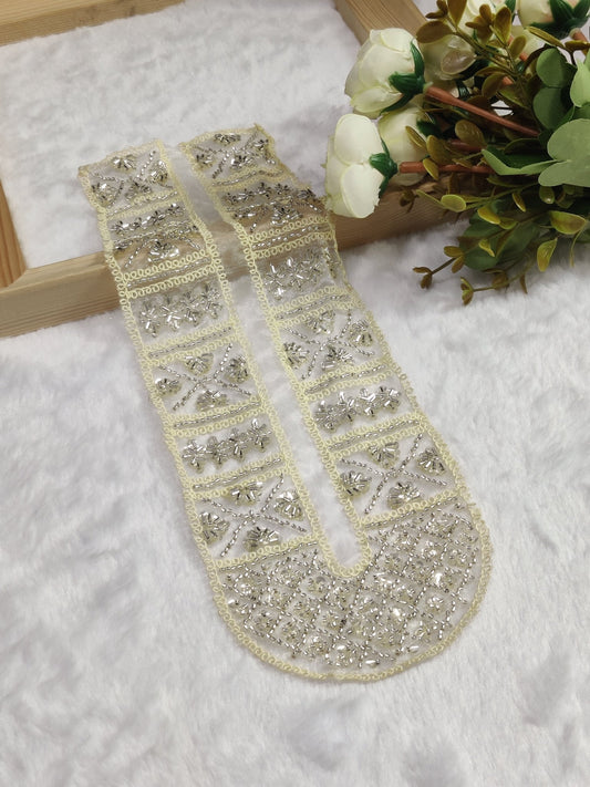 Embroidered Neck Patch Design NE580 - Artiza Lace