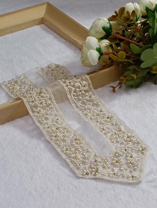 Embroidered Neck Patch Design NE585 - Artiza Lace