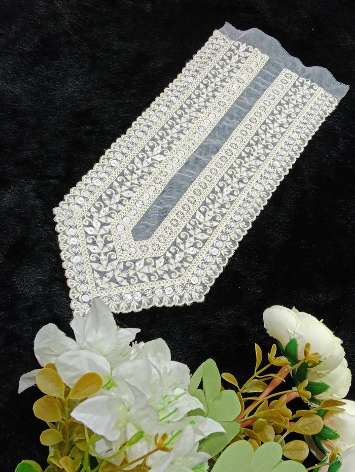 Embroidered Neck Patch Design NE611 - Artiza Lace