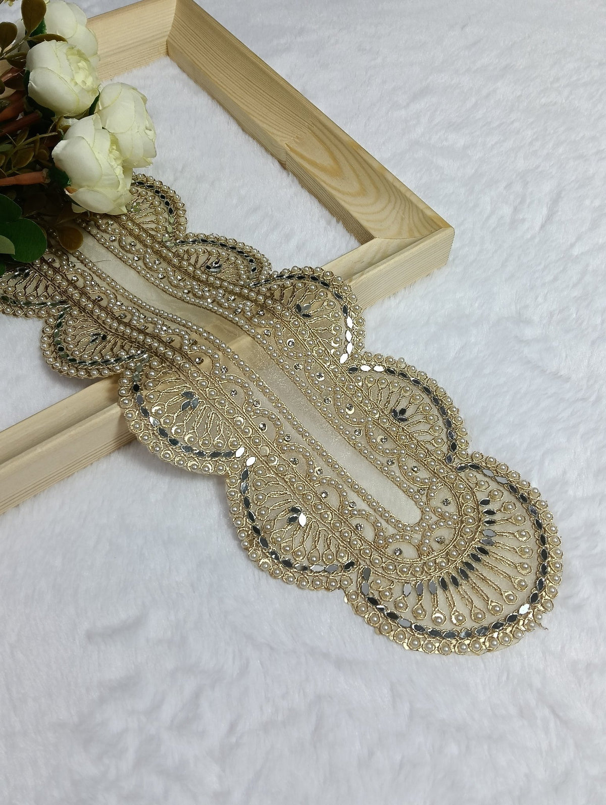 Embroidered Neck Patch Design NE658 - Artiza Lace