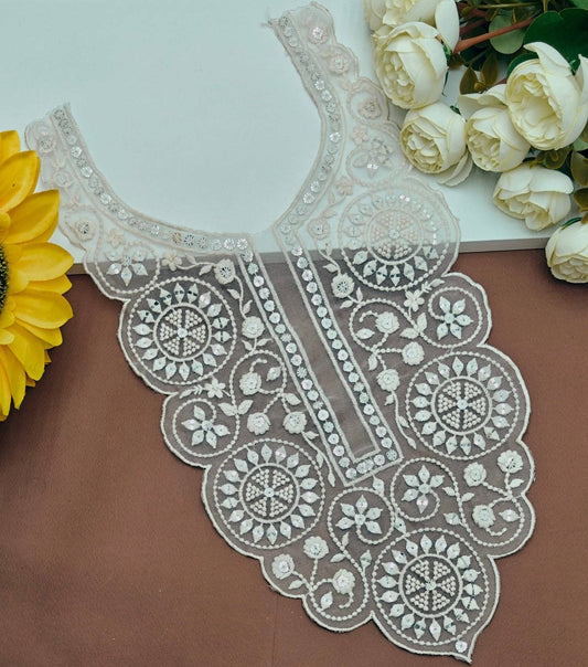Embroidered Neck Patch Design NE665 - Artiza Lace