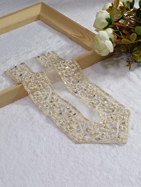 Embroidered Neck Patch Design NE718 - Artiza Lace